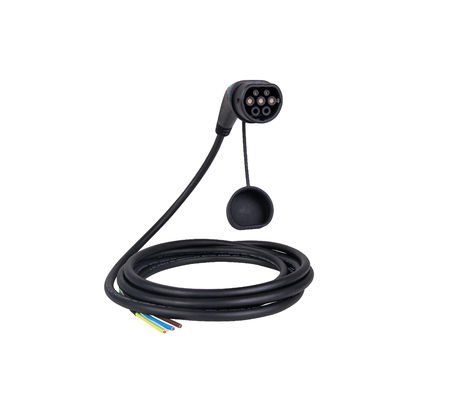 Δεμένο IEC 62196 ηλεκτρικό καλώδιο 32A 480V 22kW χρέωσης οχημάτων προτύπων για τον τύπο σταθμών χρέωσης - η χρέωση 2 ev οδηγεί