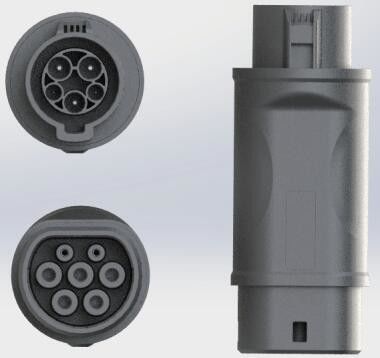 220V 32A EV που χρεώνει τον τύπο προσαρμοστών καλωδίων - 2 στον τύπο - 1 προσαρμοστής της EV