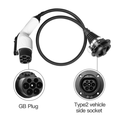 Αγορά 32A ενιαία φάση GB/T στον τύπο - 2 EV που χρεώνει στον προσαρμοστή καλωδίων 0.5m 250V σε απευθείας σύνδεση κατασκευή